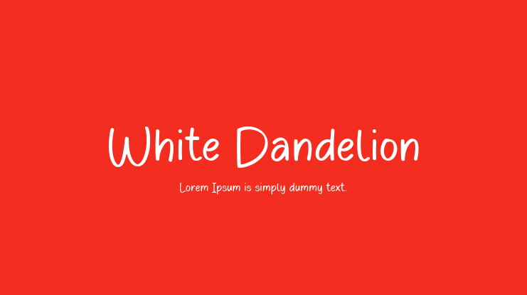 White Dandelion Font