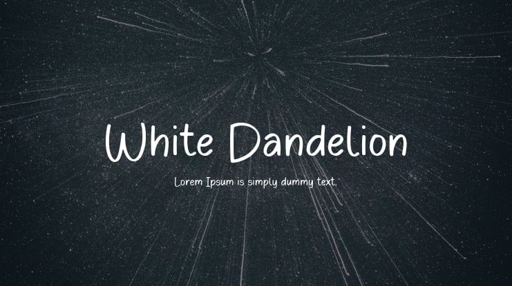 White Dandelion Font