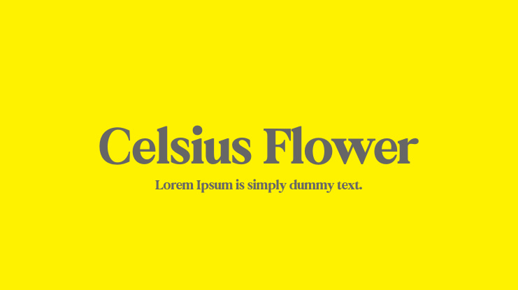 Celsius Flower Font