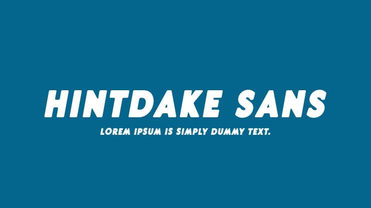 Hintdake Sans Font
