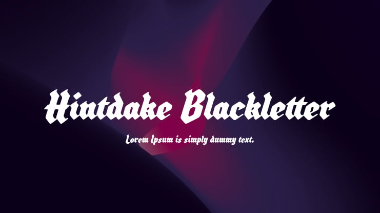 Hintdake Blackletter Font