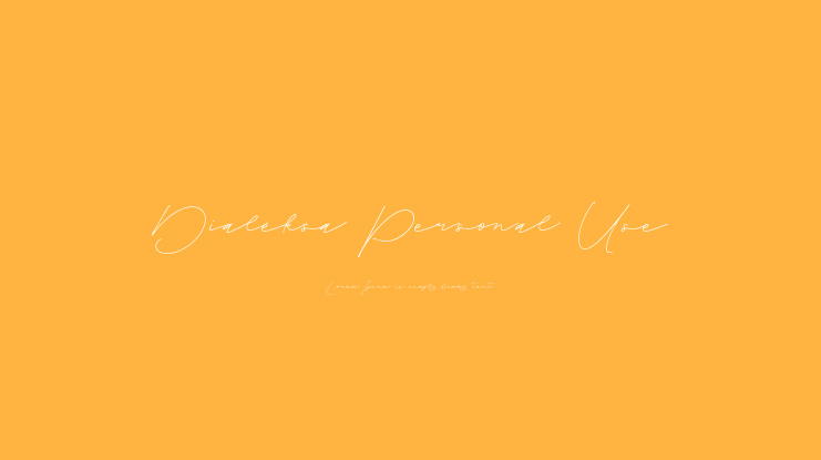 Dialeksa Personal Use Font