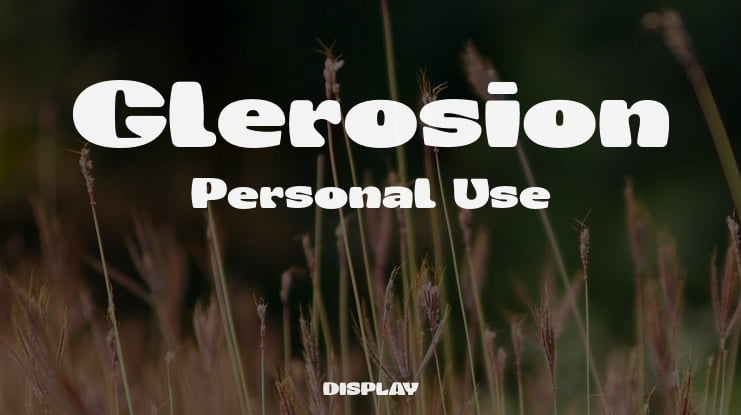 Glerosion Personal Use Font