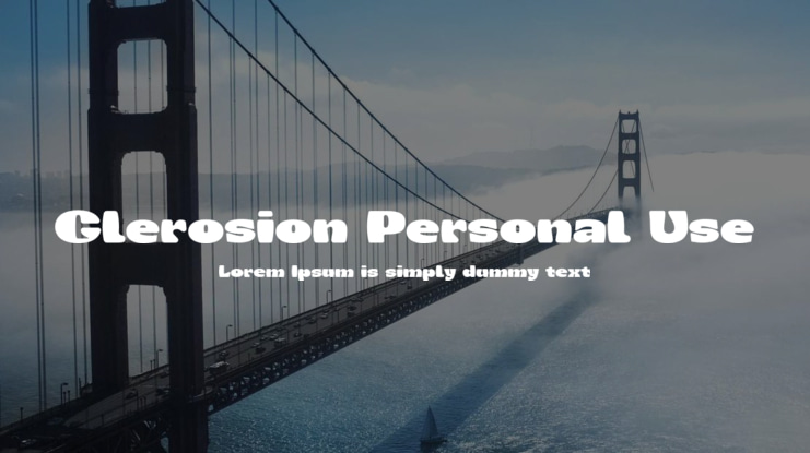Glerosion Personal Use Font