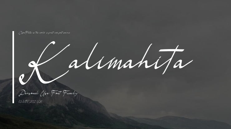 Kalimahita Personal Use Font