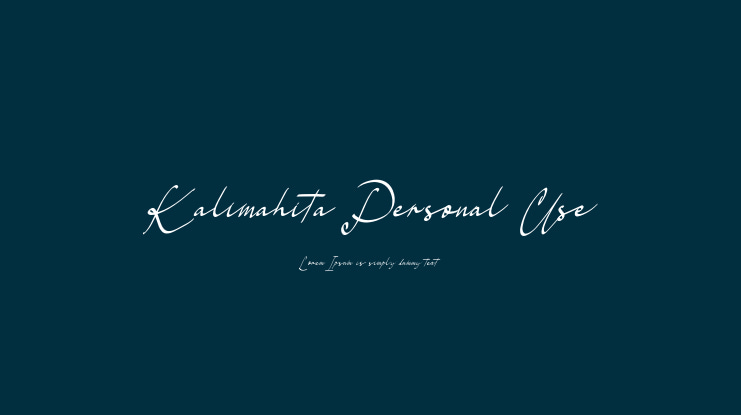 Kalimahita Personal Use Font