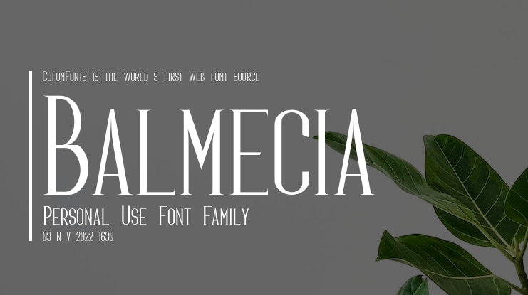 Balmecia Personal Use Font