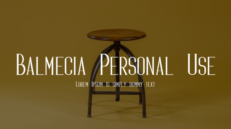 Balmecia Personal Use Font