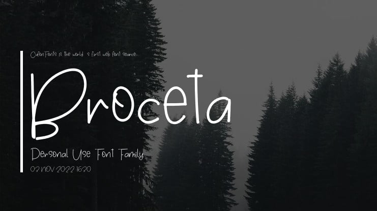 Broceta Personal Use Font
