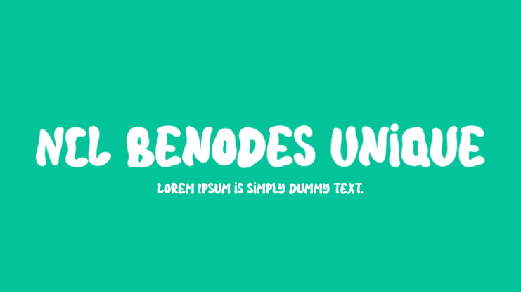 NCL Benodes Unique Font