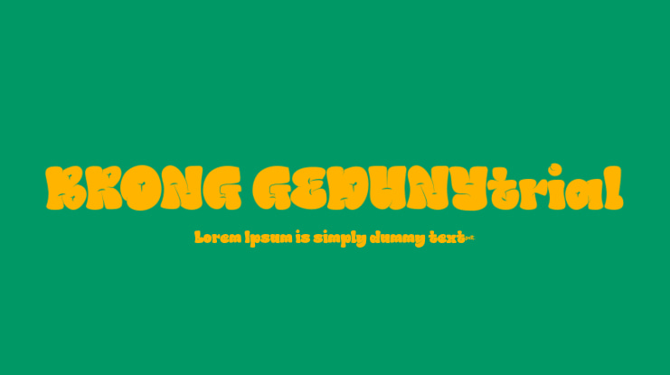 BRONG GEDUNYtrial Font Family
