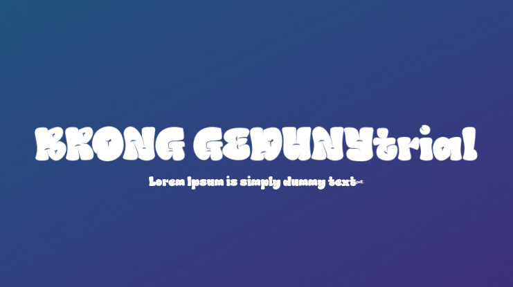 BRONG GEDUNYtrial Font Family