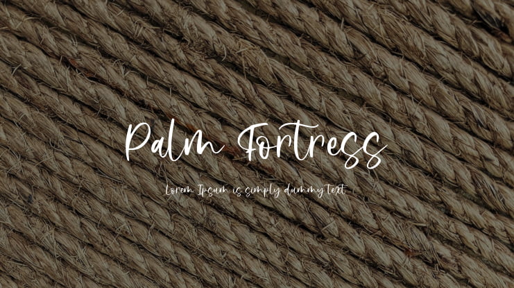 Palm Fortress Font