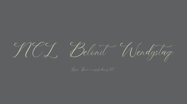NCL Belonit  Wendystaq Font