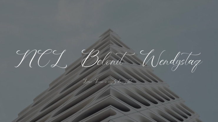 NCL Belonit  Wendystaq Font