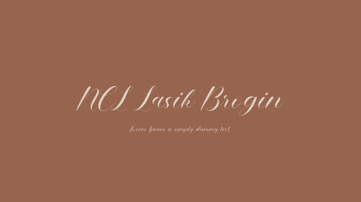 NCL Lasik Brogin Font