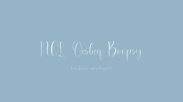 NCL Oesbeq Boopsy Font