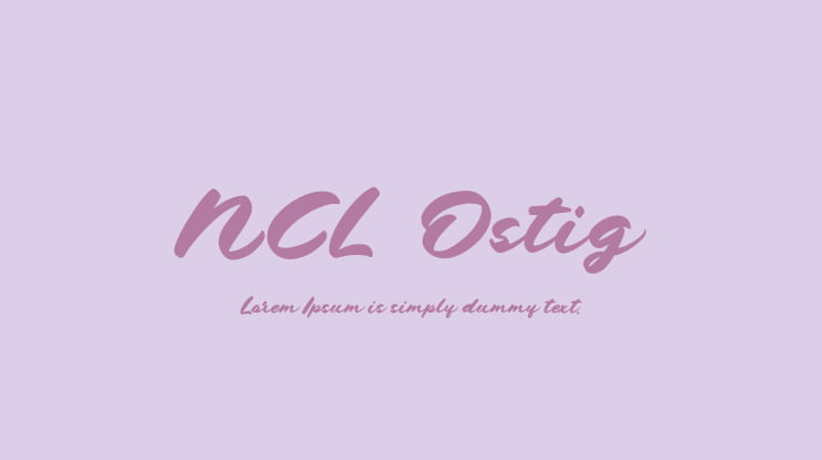 NCL Ostig Font
