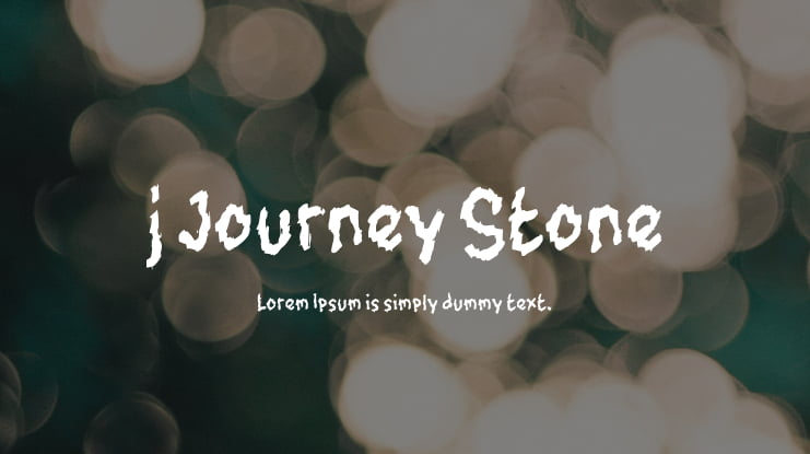 j Journey Stone Font