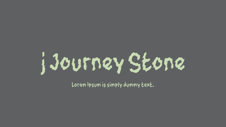 j Journey Stone Font