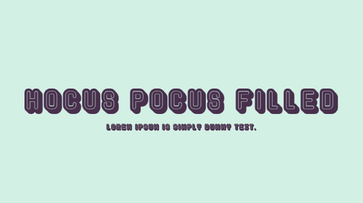 Hocus Pocus Filled Font Family