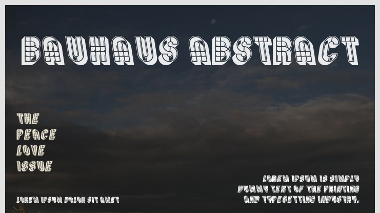 Bauhaus Abstract Font Family
