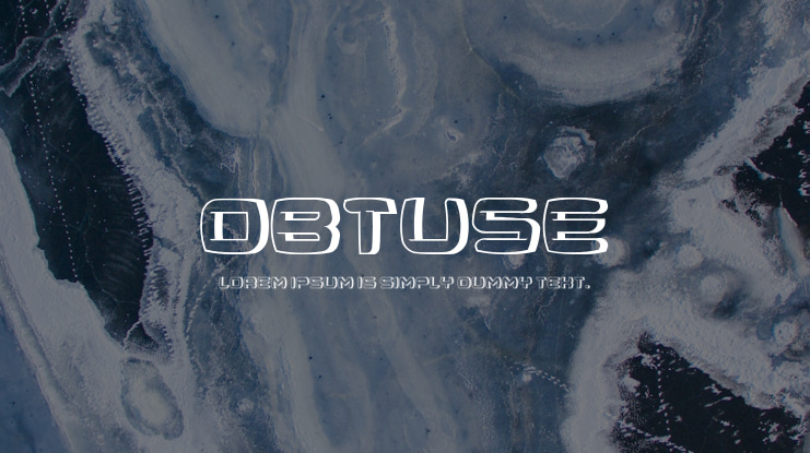 Obtuse Font