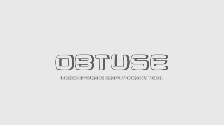 Obtuse Font