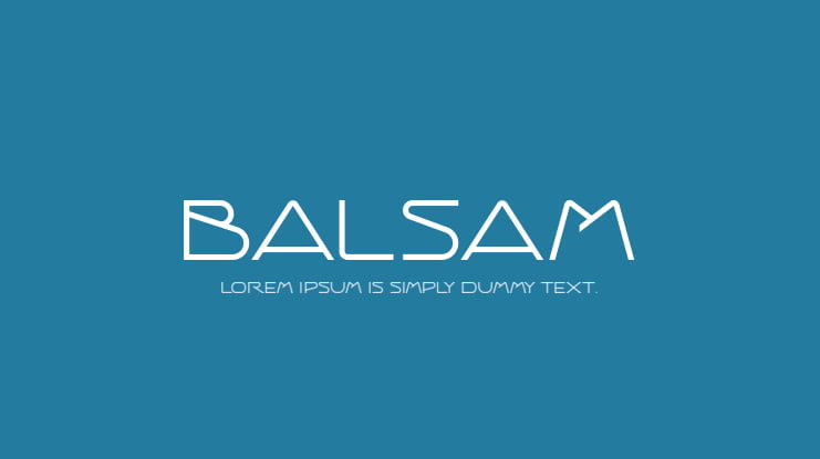 Balsam Font Family