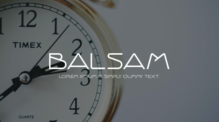 Balsam Font Family