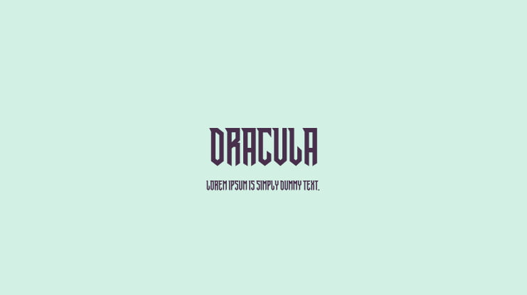Dracula Font Family