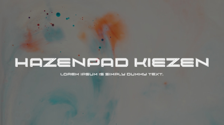 Hazenpad Kiezen Font