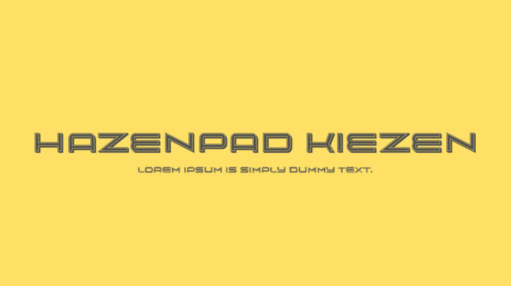 Hazenpad Kiezen Font