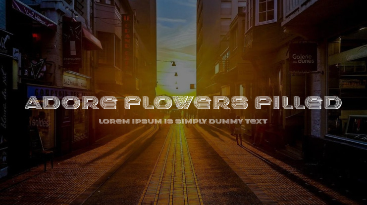 Adore Flowers Filled Font Family