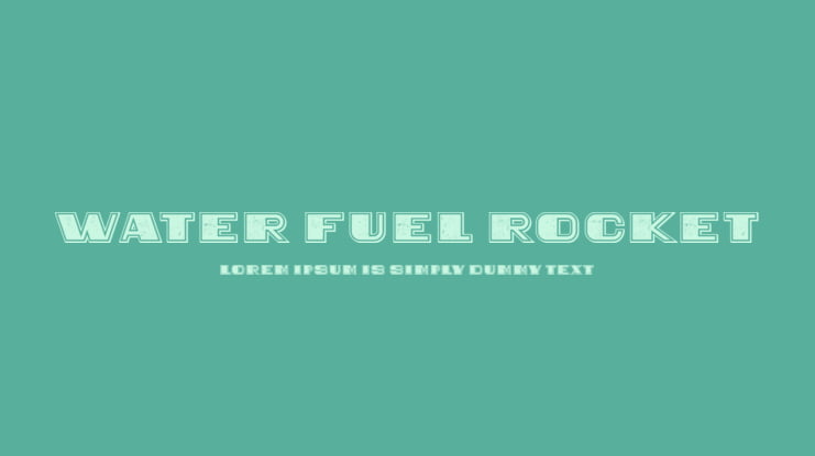 Water Fuel Rocket Font