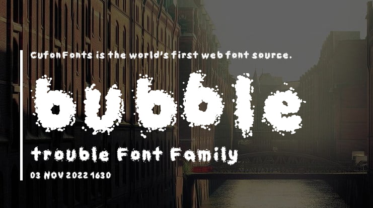 bubble trouble Font