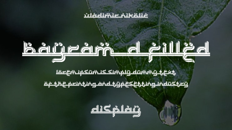 Bayram 3D Filled Font Family