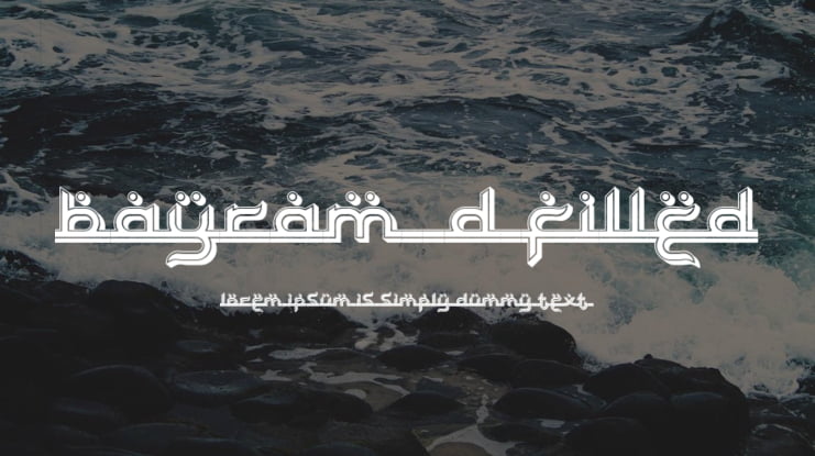 Bayram 3D Filled Font Family