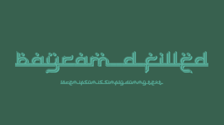 Bayram 3D Filled Font Family