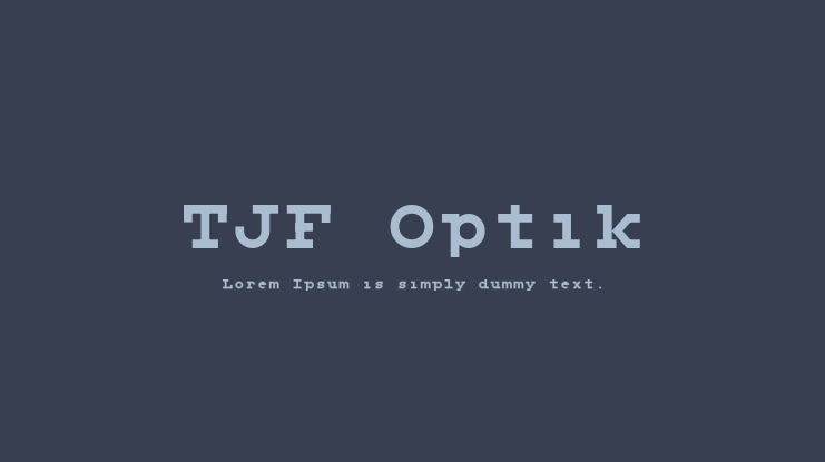 TJF Optik Font Family