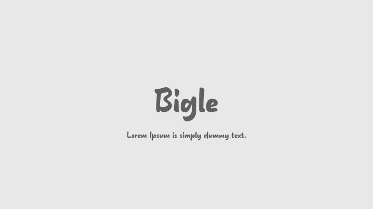 Bigle Font