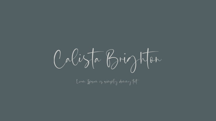 Calista Brighton Font