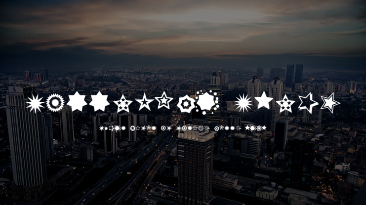 PizzaDude Stars Font