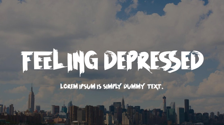 FEELING DEPRESSED Font