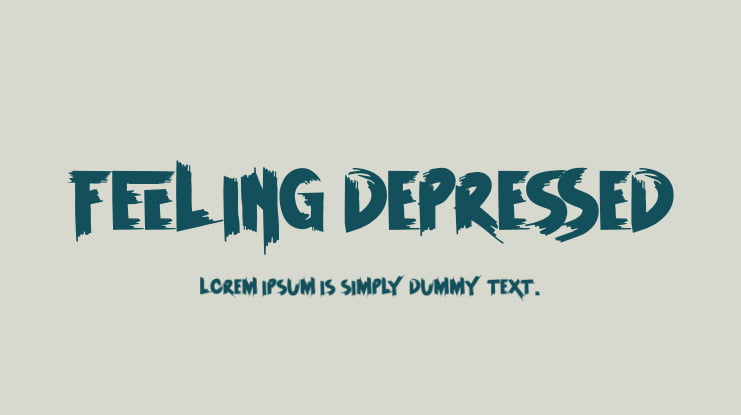 FEELING DEPRESSED Font