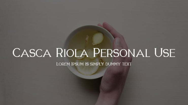 Casca Riola Personal Use Font