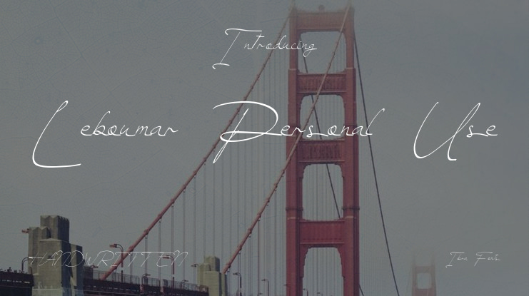 Leboumar Personal Use Font