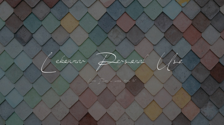 Leboumar Personal Use Font