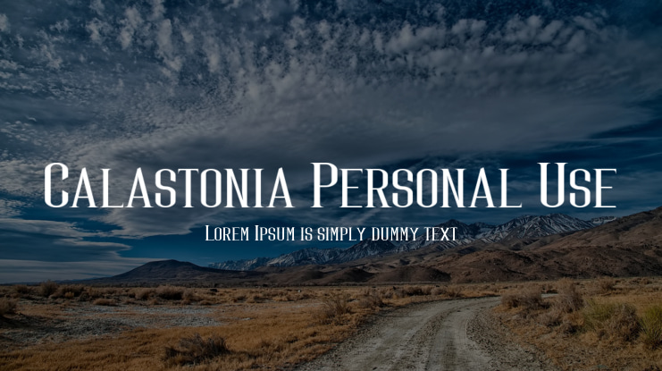 Calastonia Personal Use Font