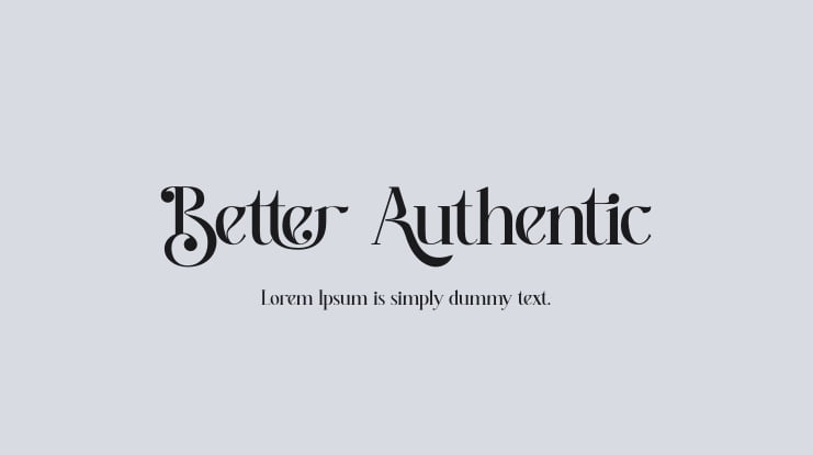 Better Authentic Font